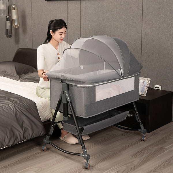 crib newborn bed splicing queen bed baby crib bb children's bed crib multi-functional mobile foldable