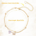 amazon european and american style 26 initial letters fashionable love layered rice beads personalized anklet