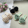 Bow-tie slippers for women, fashionable and versatile, popular one-line flat bottom 2024 summernew arrival cool slippers ins trend