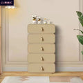 Creative cream style solid wood storage cabinet complete four-drawer chest of drawers living room bedroom for home wall-mounted drawer chest of drawers