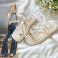 Flatsfrench ring surface sandals toe slippers fairy shoes outweareasiest for matchnew arrival summer vacation beach sandals