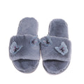 butterfly fur slippers for women, autumn and winter, k-style, new style, home and outdoor wear, one-line slippers, plush women's shoes, dropshipping