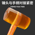 Wooden handle transparent rubber hammer rubber hammer ceramic tile marble floor plastic rubber hammer beef tendon hammer installation hammer