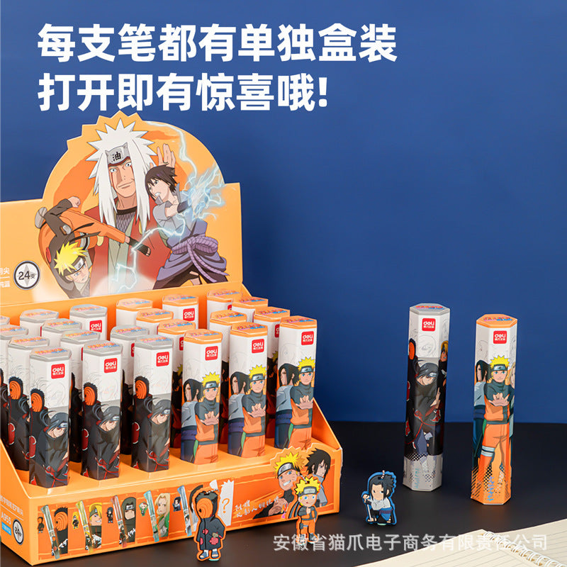 Deli A955 Naruto Blind Box Pen Student Practice Pen Positive Position Beginner Replaceable Ink Bag