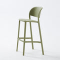 Scandinavian modern casual backrest high chair bar chair stackable outdoor cafe table stool bar chair island chair