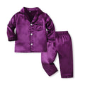 kids pajamas boys and girls long sleevesnew arrival imitation tencel shirt pants spring autumkids home wear suit