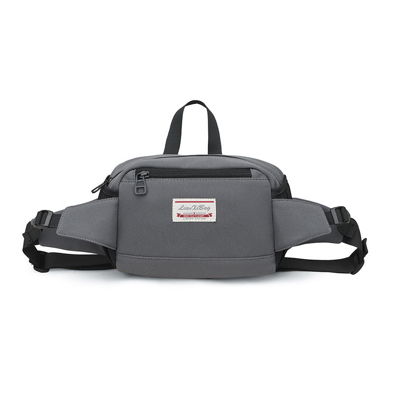 New men's sports bag fanny pack large capacity adjustable casual fashion men's shoulder messenger bag outdoor sports fanny pack