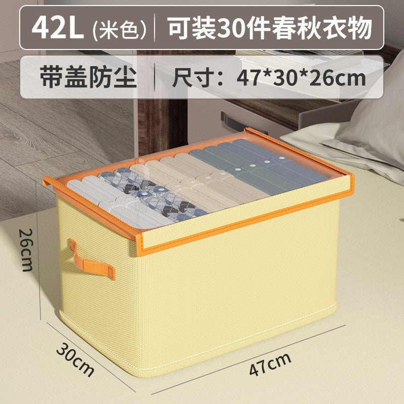 Wardrobe Clothes Pants Storage Box Clothes Layered Storage Artifact Household Folding Organizing Basket Storage Box Organizing Box