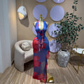 European and american cross-border women's sleeveless halter neck v-neck floral ruffle trim maxi dress - winter/spring  collection
