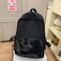 2025new arrival forest style large capacity backpack for women, preppy style soft girl girleasiest for match transparent pain bag school bag