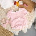 Baby clothes summer newborn baby girl romper full month hundred days princess short sleeve onesie crawling suit summer thin style