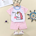 summer new arrival: 100% cotton kids' short-sleeve t-shirt and shorts set - korean style infant and toddler two-piece outfit