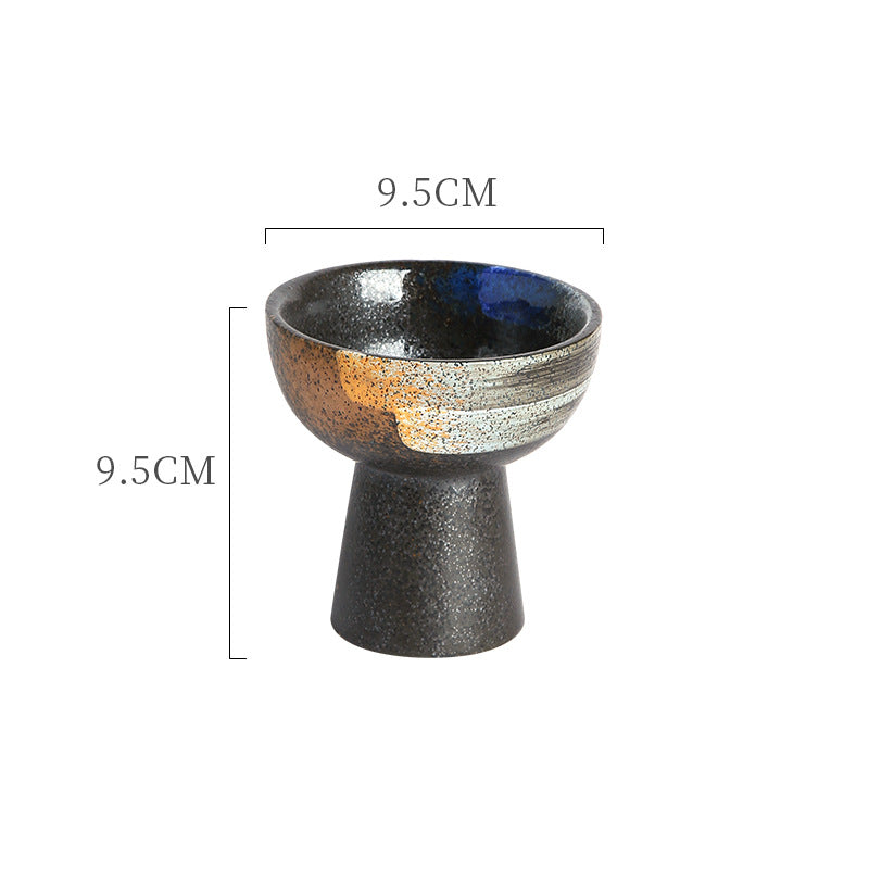 Japanese retro ceramic ice cream cup - stylish & unique ice cream bowl - creative dessert & pastry display plate - perfect for restaurants & home use