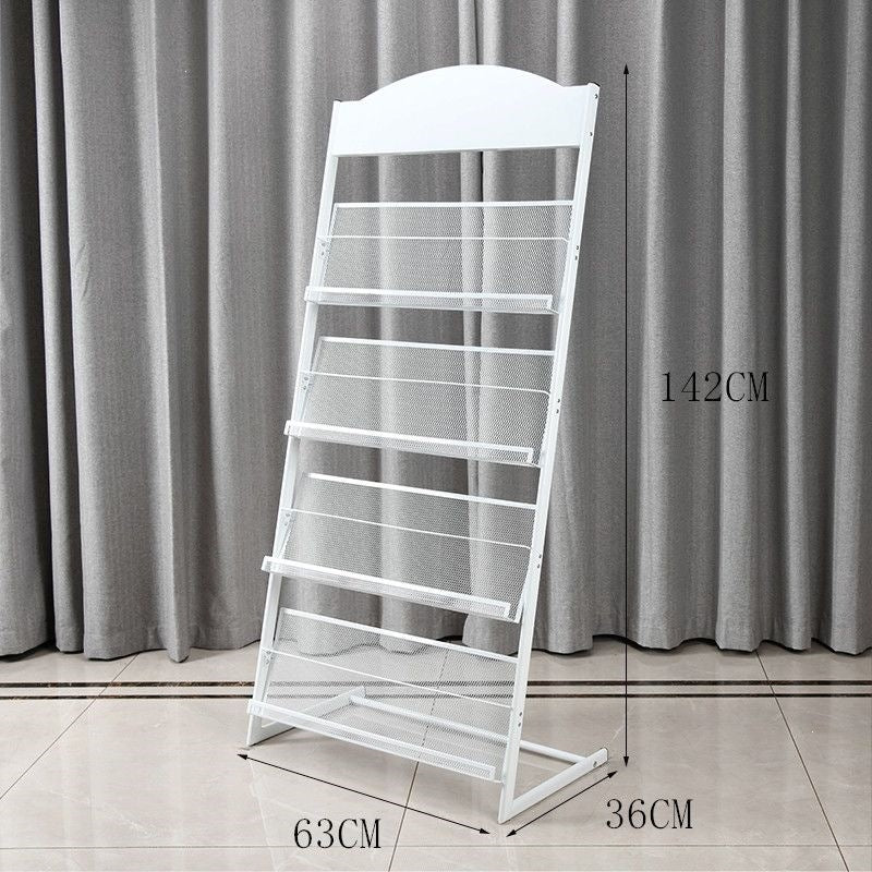 Floor magazine rack, newspaper rack, book rack, display rack, promotional material rack, single page rack, storage rack