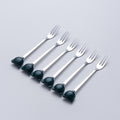 Little bear fork - dark green (6-piece set)