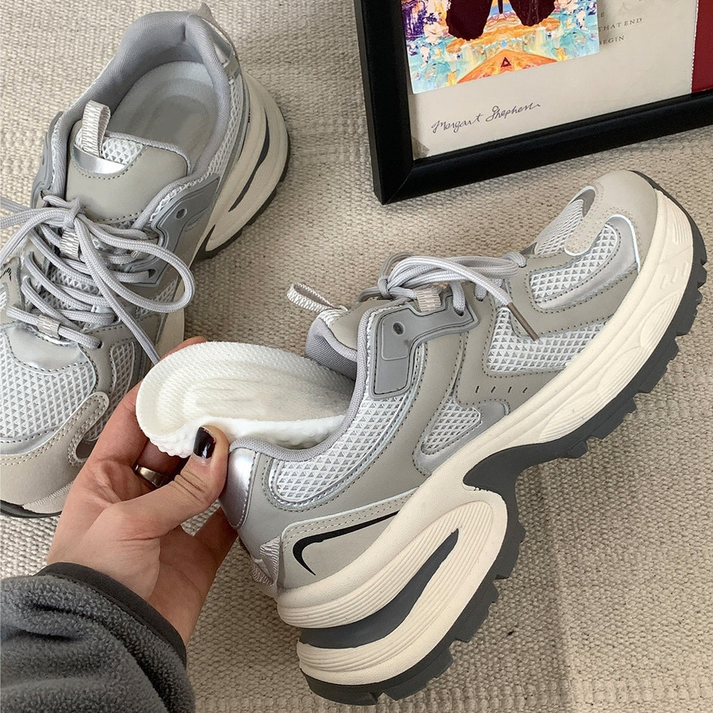 Best sellingeasiest for matchthick sole dad shoes women's spring & fallpetites increase height 2025new arrival fried street european goods sports casual shoes