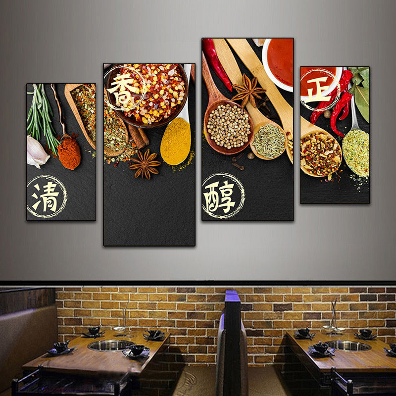 Hotel wall decoration painting Sichuan cuisine Hunan restaurant fast food restaurant box mural restaurant catering hot pot restaurant room painting