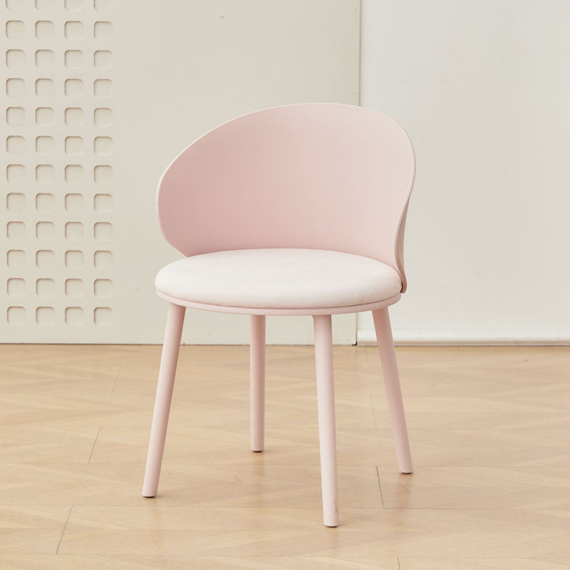 Thickened plastic reception and negotiation chair - nordic light luxury style, modern minimalist home accent chair with backrest, casual dining chair