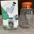 Ounce salad mason jar leak-proof lid microwave dishwasher freezer safe portable lunch box with sauce container