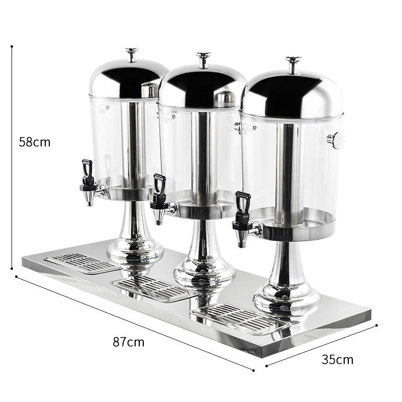 Hot and cold tripod, hotel commercial beverage bucket Stainless steel visual beverage machine Juicer faucet, juice tripod