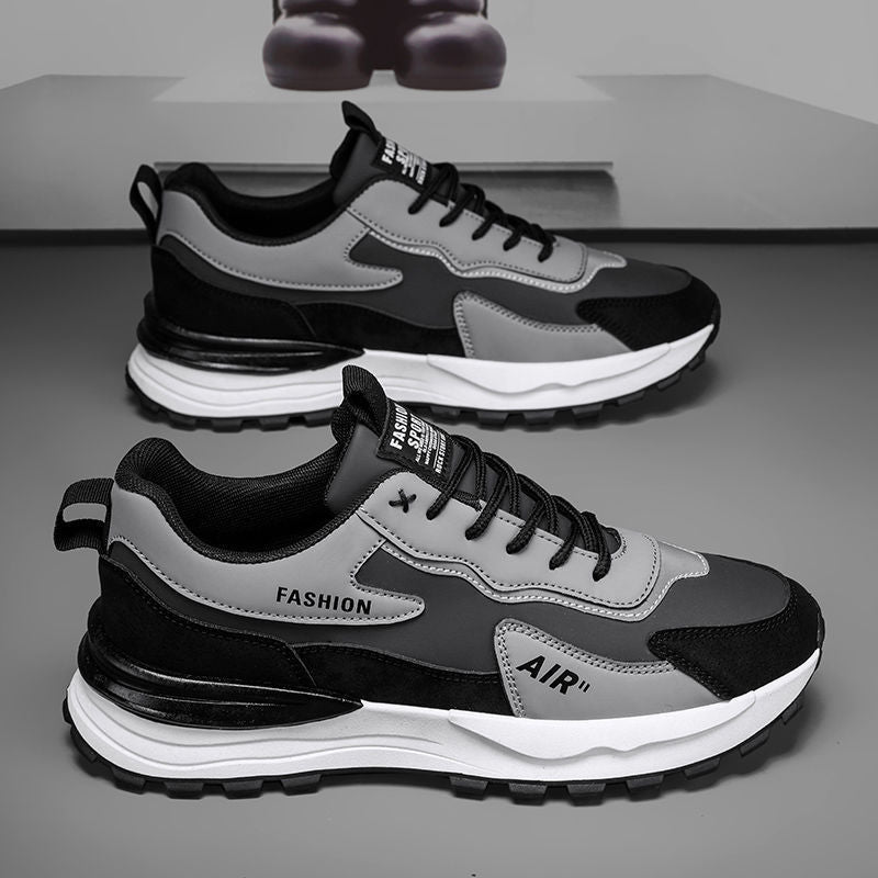 Men's athletic shoes - 2025 new spring casual shoes - winter work & commute leather waterproof non-slip safety shoes - trendy style