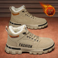 Winter men's shoes 2025 new fleece-lined thickened warm cotton shoes men's sports anti-slip work boots martin boots safety trendy shoes