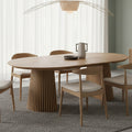 Solid wood veneer dining table - extendable, foldable, export quality - restaurant & home use - mdf oval table - dining table