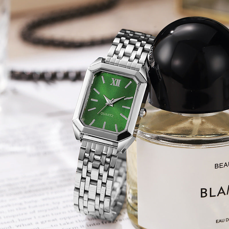 2025 new luxury dial stainless steel band women's watch - student fashion minimalist square quartz wristwatch - wholesale