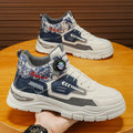 Men's fall new arrival: rotating buckle high-top anti-slip martin boots - men's casual, versatile, thick-soled athletic skate shoes, trendy style