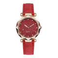New arrival starry sky watch for women live broadcast women's fashioncasual watch rhinestone frosted leather belt watch thin model