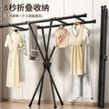 Indoor foldable clothes drying rack floor-standing clothes drying pole balcony for home clothes hanger bedroom handy gadget foldable floor-standing