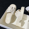 Elegant high-heeled slippers for women 2024new arrivalsummeroutwearbest sellingfashion step on shit one-line slippers easiest for match sandals and slippers