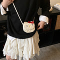 Cartoon kids' bag 2026 new family cute cat mini crossbody bag girls' coin purse compact lipstick bag
