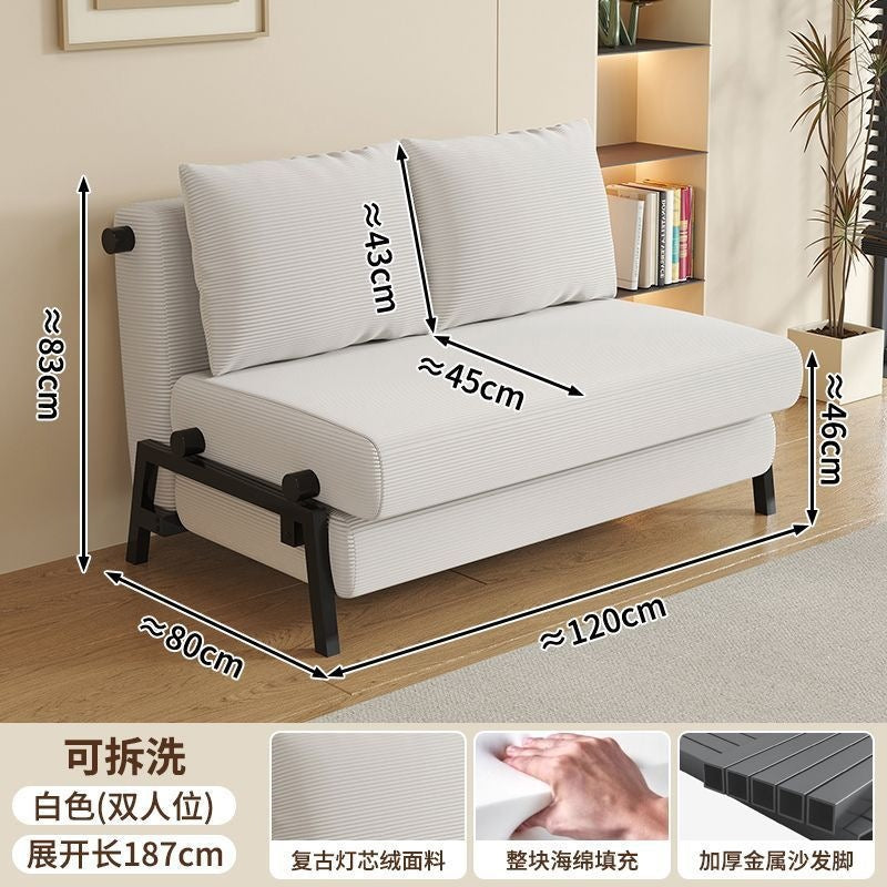 Sofa bed foldable dual-purpose small apartment b&b dual-purpose sofa living room study balcony can sit and lie down telescopic sofa