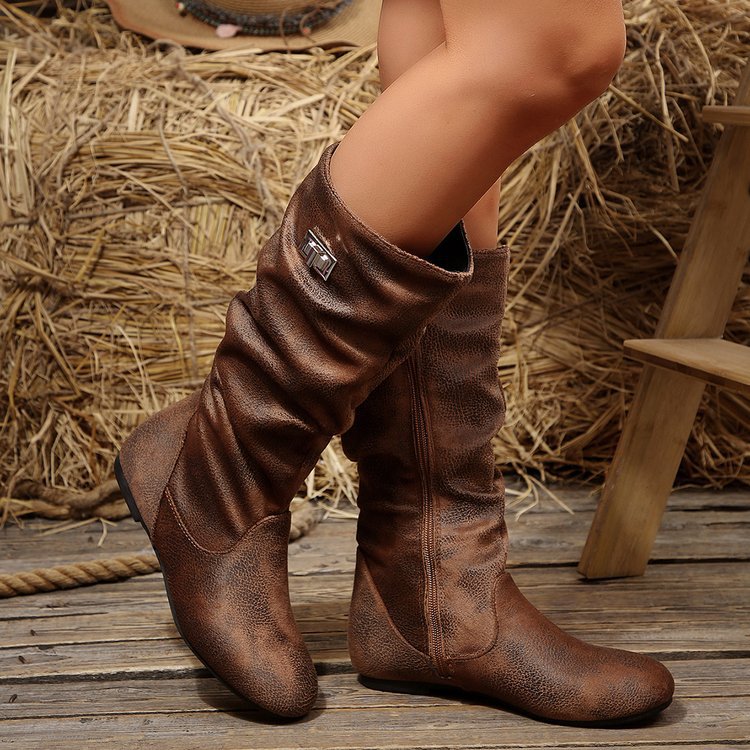Wholesale women's retro over-the-knee boots: new autumn  collection - knee-high, knight, western cowboy style