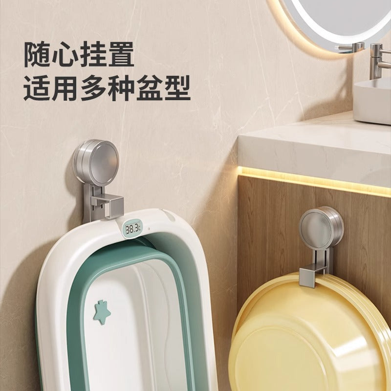 Suction cup washbasin hook storage rack bathroom storage rack toilet bathroom basin punch-free for home hanging basin rack