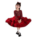 Girls' chanel-inspired princess dress - new winter  collection - birthday outfit - kids' fleece-lined dress - girls' tulle cake dress