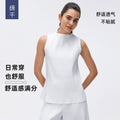 Simple round neck sleeveless tank top women's slim fit vest base layer top comfortable breathable activewear d26020