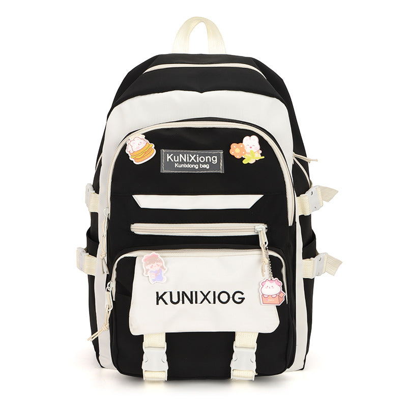 Small fresh schoolbag female junior high school students high value cute primary school students backpack middle school students large capacity lightweight backpack