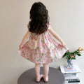 Girls' floral dress - summer  new collection: stylish and chic summer outfit for little girls, princess dress for baby girls