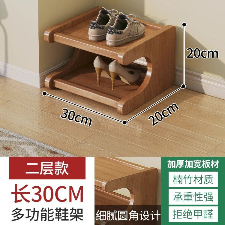 Simple shoe rack, small narrow door, household shoe cabinet, rental house, dormitory, multi-functional storage artifact, space-saving shelf