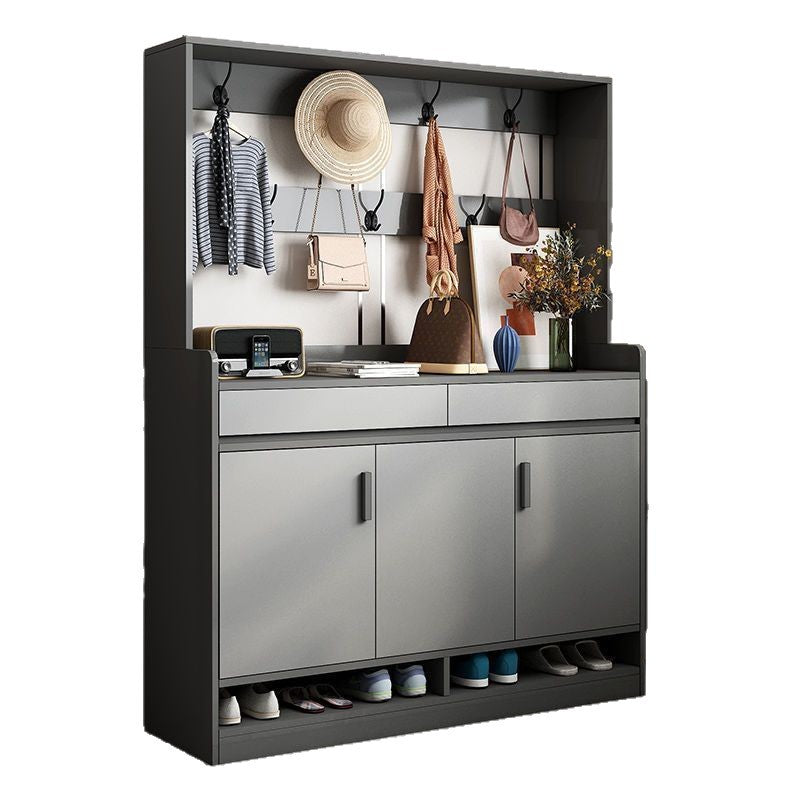 Shoe cabinet door for home storage cabinet entrance counter cabinet entrance large capacity storage cabinet shoe rack with high clothes hanger
