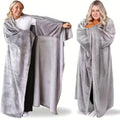 Flannel home wearable blanket - cozy, soft throw blanket for sofa, bed, adult gift, and outdoor cape