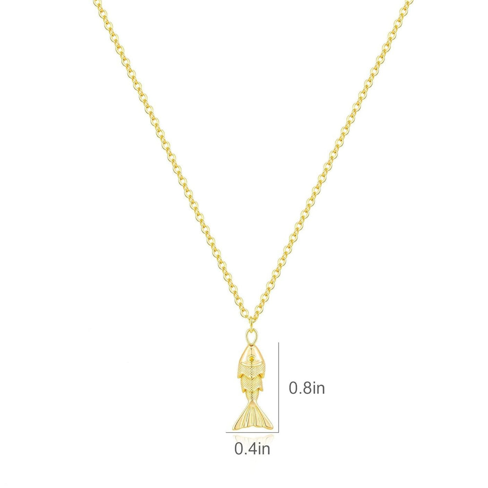 colorful koi necklace fashionfashion can shake fish pendant seven colorful clavicle chain plated with real gold to preserve color