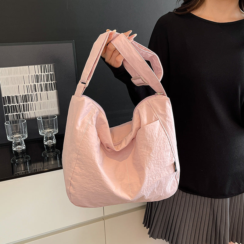Cross-border casual tote bag women's 2025 new fashionable versatile shoulder messenger bag large-capacity class commuter bag