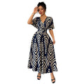 listing: new  women's elegant printed v-neck dress