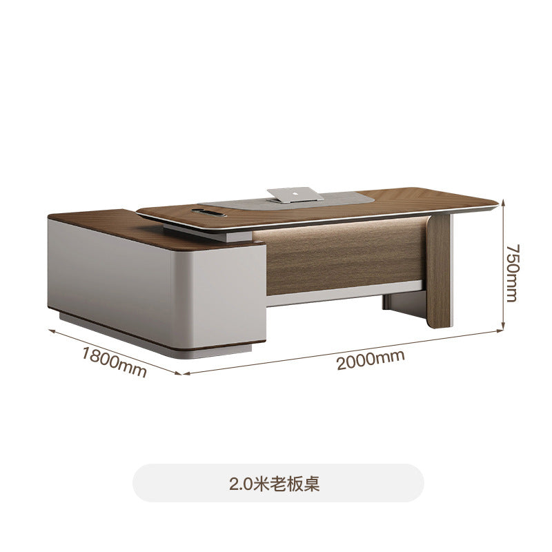 2025 new high-end boss desk, chairperson's office light luxury senior feeling, president's desk, large class desk