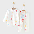 Kidssuitautumn clothespure cotton clothes baby intimatesgirl shoulder buckle spring autumboy girl pajamas