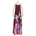 European and american cross-border e-commerce   sleeveless printed dress african plus size women's camisole maxi dress