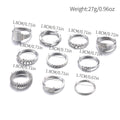 Wholesale alloy ring sets - european & american style, cross-border jewelry, niche luxury accessories, women's high-end hand jewelry, diamond-studded rings